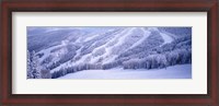 Framed Mountains, Snow, Steamboat Springs, Colorado, USA