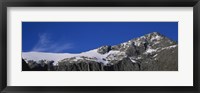 Framed Low angle view of snow on a mountain, Darran Mountains, Fiordland National Park, South Island New Zealand, New Zealand