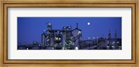 Framed Low angle view of an oil refinery, Hamburg, Germany