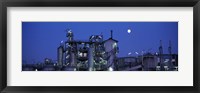 Framed Low angle view of an oil refinery, Hamburg, Germany