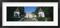 Framed Low angle view of a cathedral, Steps of the Five Senses, Bom Jesus Do Monte, Braga, Portugal