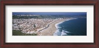 Framed High angle view of a town, Nazare, Leiria, Portugal