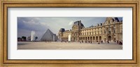 Framed Tourists near a pyramid, Louvre Pyramid, Musee Du Louvre, Paris, Ile-de-France, France