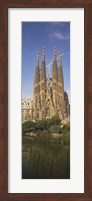 Framed Low Angle View Of A Cathedral, Sagrada Familia, Barcelona, Spain