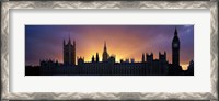 Framed Sunset Houses of Parliament & Big Ben London England