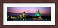 Framed Cityscape At Dusk, Cologne, Germany
