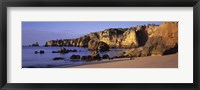 Framed Portugal, Lagos, Algarve Region, Panoramic view of the beach and coastline