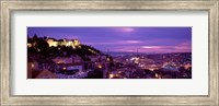 Framed Elevated View Of The City, Skyline, Cityscape, Lisbon, Portugal