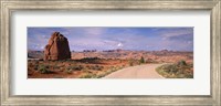 Framed Road Courthouse Towers Arches National Park Moab UT USA