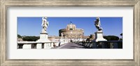 Framed Statues on both sides of a bridge, St. Angels Castle, Rome, Italy