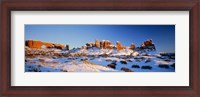 Framed Rock formations on a landscape, Arches National Park, Utah, USA