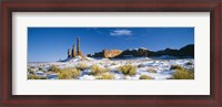 Framed Rock formations on a landscape, Monument Valley, Utah, USA