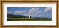 Framed Cultivated field in front of a barn, Kishacoquillas Valley, Pennsylvania, USA