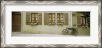 Framed Bicycle outside a house, Rothenburg Ob Der Tauber, Bavaria, Germany