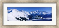 Framed Alpine Scene In Winter, Switzerland