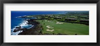 Framed Aerial Francis H Li Brown Golf Course, Hawaii, USA