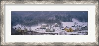 Framed Village Of Hohen-Schwangau in winter, Bavaria, Germany