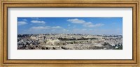 Framed Ariel View Of The Western Wall, Jerusalem, Israel