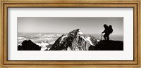 Framed Hiker, Grand Teton Park, Wyoming, USA