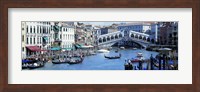 Framed Rialto Bridge & Grand Canal Venice Italy