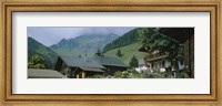 Framed Low angle view of houses on a mountain, Muren, Switzerland