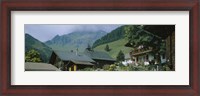 Framed Low angle view of houses on a mountain, Muren, Switzerland