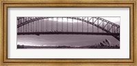 Framed Harbor Bridge, Pacific Ocean, Sydney, Australia