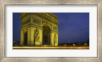 Framed Low angle view of a monument, Arc De Triomphe, Paris, France