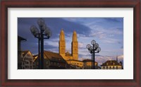 Framed Low angle view of a church, Grossmunster, Zurich, Switzerland