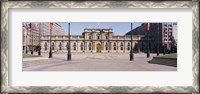 Framed Facade of a palace, Plaza De La Moneda, Santiago, Chile