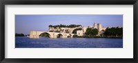 Framed France, Vaucluse, Avignon, Palais des Papes, Pont St-Benezet Bridge, Fort near the sea