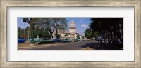 Framed Building along a road, Capitolio, Havana, Cuba