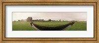 Framed Golf course with buildings in the background, The Royal and Ancient Golf Club, St. Andrews, Fife, Scotland