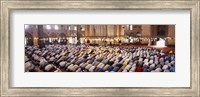 Framed Crowd praying in a mosque, Suleymanie Mosque, Istanbul, Turkey