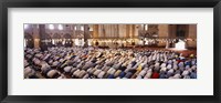 Framed Crowd praying in a mosque, Suleymanie Mosque, Istanbul, Turkey