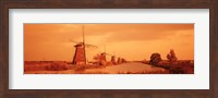 Framed Windmills in Holland (Sepia)