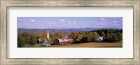 Framed High angle view of barns in a field, Peacham, Vermont