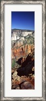 Framed End of road to Zion Narrows, Zion National Park, Utah, USA