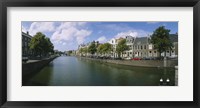 Framed Buildings along a canal, Haarlem, Netherlands
