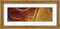 Framed Low angle view of ceiling of a mosque with ionic tiles, Blue Mosque, Istanbul, Turkey