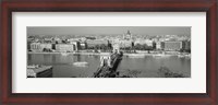 Framed Chain Bridge Over The Danube River, Budapest, Hungary