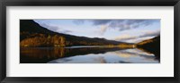 Framed Reflection of mountains and clouds on water, Glen Lednock, Perthshire, Scotland