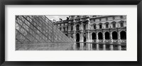Framed Pyramid in front of an art museum, Musee Du Louvre, Paris, France