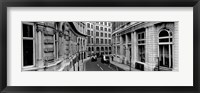 Framed Buildings along a road, London, England