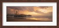 Framed Ferris wheel near a pier, Central Pier, Blackpool, Lancashire, England
