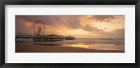 Framed Ferris wheel near a pier, Central Pier, Blackpool, Lancashire, England