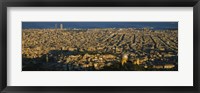 Framed Aerial View of Barcelona, Spain