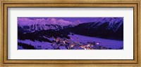 Framed High angle view of a village, St. Moritz, Switzerland