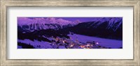 Framed High angle view of a village, St. Moritz, Switzerland