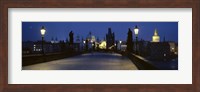 Framed Street light on a bridge, Charles Bridge, Prague, Czech Republic
